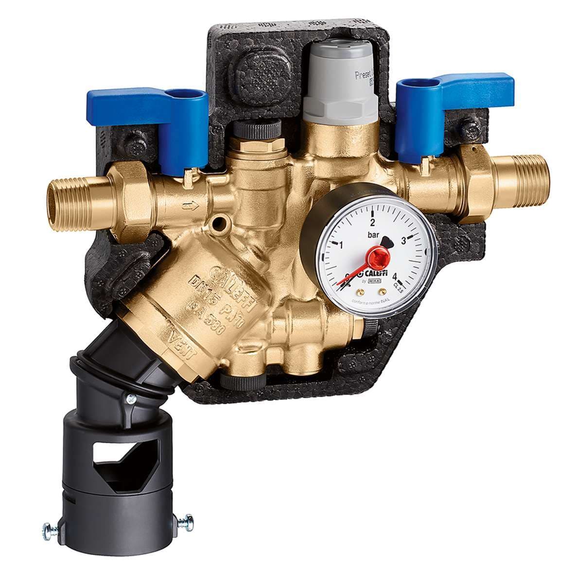 Caleffi Füllkombi mit Systemtrenner | 1/2″ IG x 1/2″ AG | Typ BA mit Kartusche